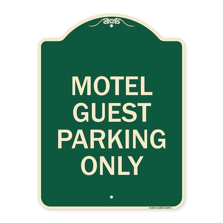Signmission Motel Guest Parking Only Heavy-Gauge Aluminum Architectural Sign, 24" x 18", G-1824-23871 A-DES-G-1824-23871